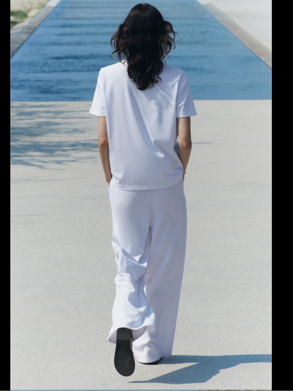 Zara heavy cotton high collar oversized T shirt Top